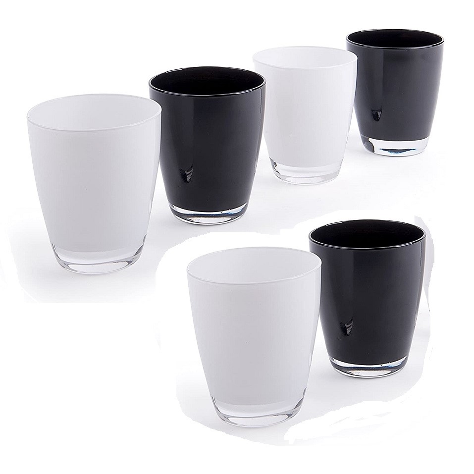 Acquista online Excelsa table service, plates, glasses, cutlery and cups black and white 60 pieces Excelsa